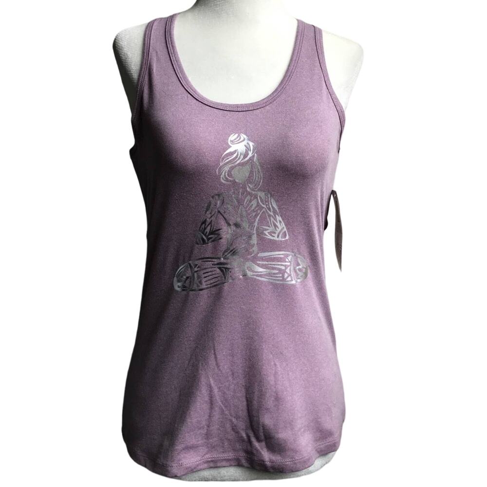 Yoga girl open back tank top in Orchid